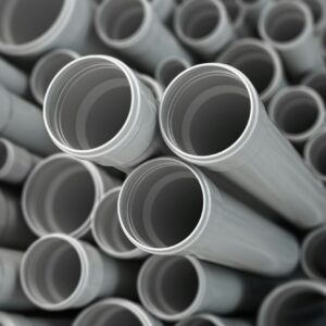 PVC plastic pipes and tubes background.